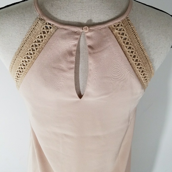 19 COOPER WOMEN'S SLEEVELESS SLIP BEIGE DRESS - Picture 6 of 6